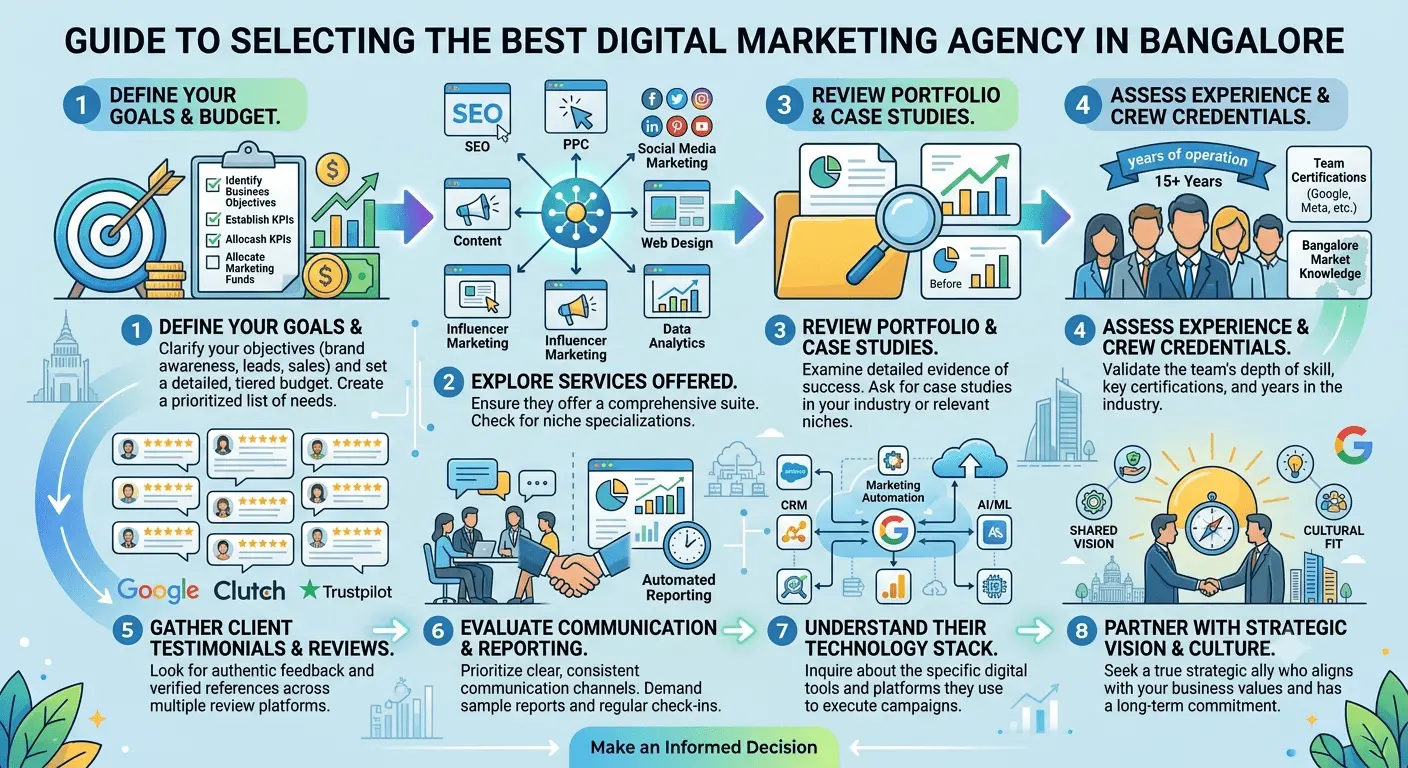 Digital marketing agency selection infographic