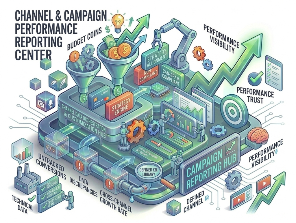 Channel and campaign performance reporting to measure marketing effectiveness and optimize ROI