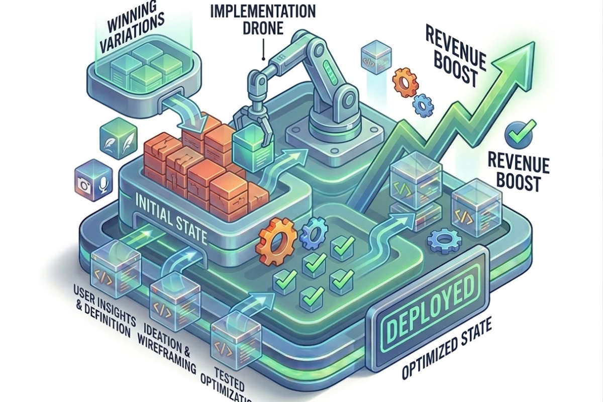 Implementation of winning variations in conversion rate optimization CRO services to improve conversion rates and user experience