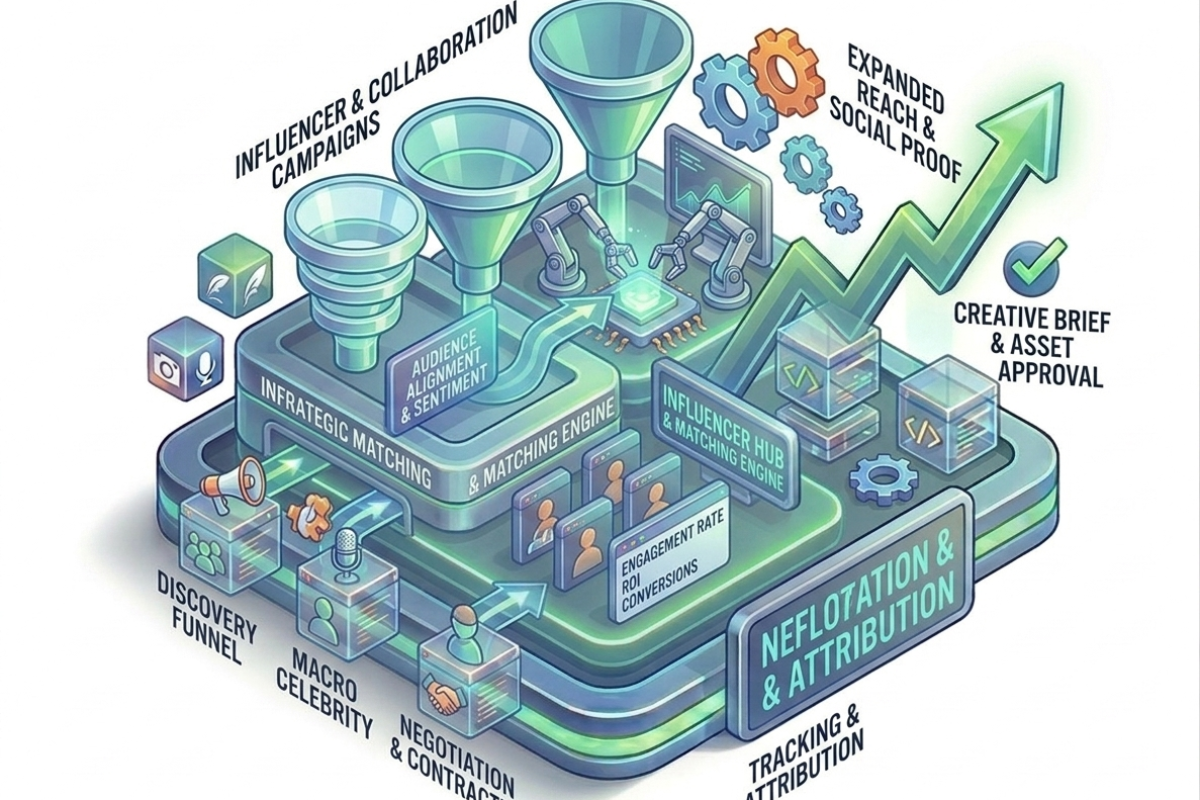 Influencer marketing and collaboration campaigns in social media marketing services to increase reach and brand trust