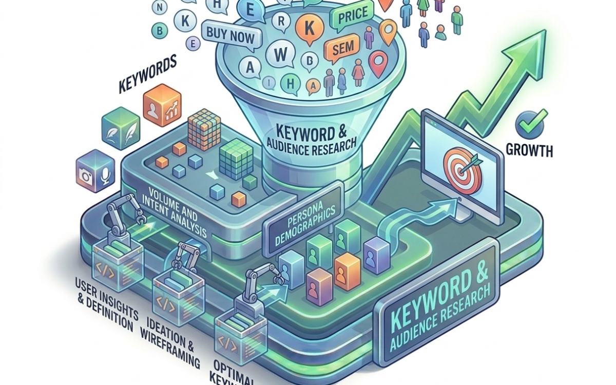 Keyword and audience research in Pay-Per-Click PPC management services for high intent targeting and better conversions