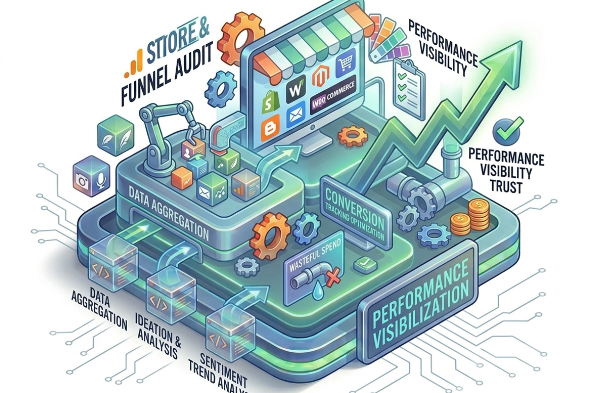 store and funnel audit in e commerce optimization services to identify drop offs and improve customer journey